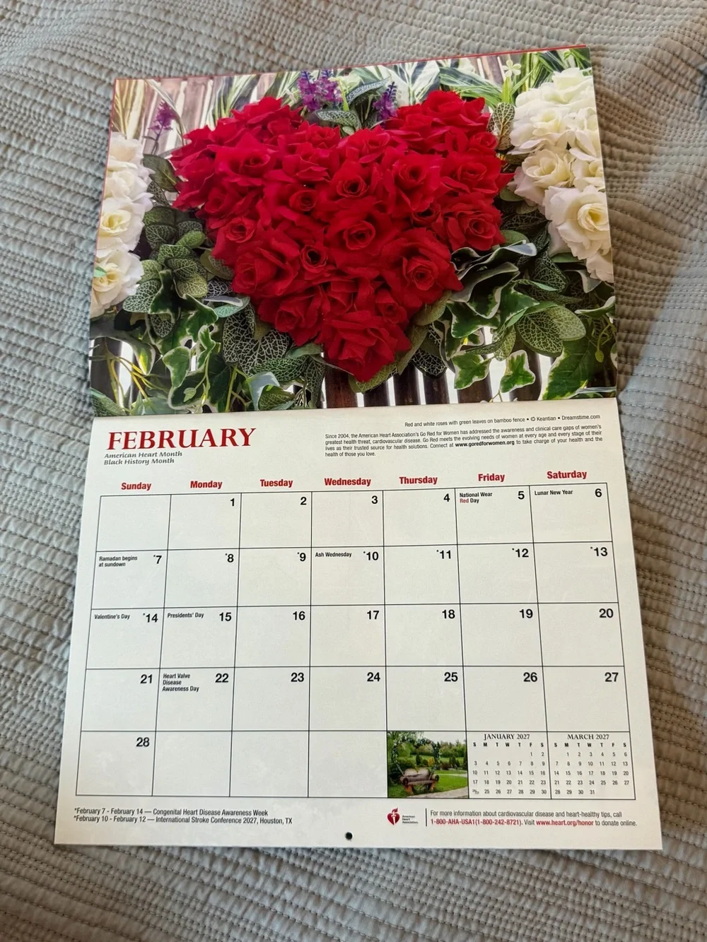 Hearts of America 2027 Calendar